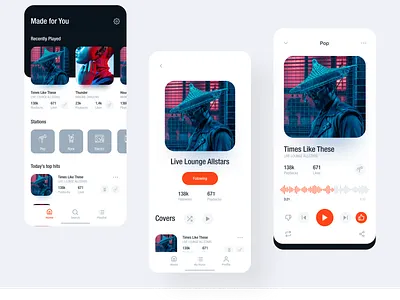 Music Player App album app audio music player playlist song ui