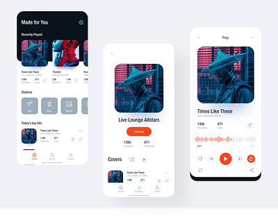 Music Player App album app audio music player playlist song ui