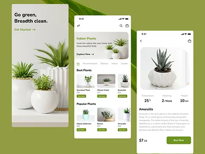 Plant Shopping App Design animation app app design branding design graphic design illustration ui ux webdesign
