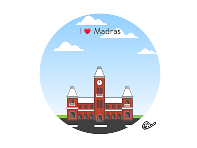 Central Railway Station, Chennai chennai chennai designer design logo design madras places sketch app sketching vector artwork