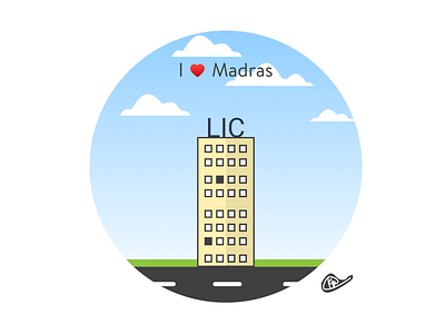 LIC, Chennai chennai chennai designer design madras sketch app sketching vector artwork