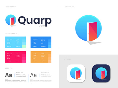 Quarp Logo Design - Q logo design abstract agency app icon app logo brand and identity branding branding design business door logo home logo identity letter logo lettering logo logo mark logodesigns modern logo q q logo q mark real estate logo