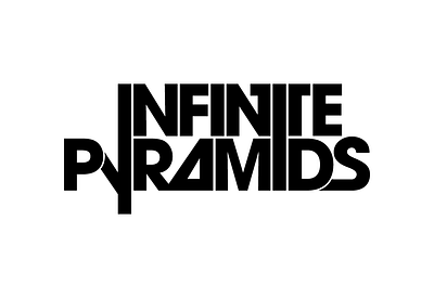Infinite Pyramids - logo for EDM musical project branding design graphic design logo typography