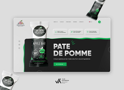 First screen | Apple Bars - Pate De Pomme apple bar inspiration interface main page natural food organic ui user experience user interface ux web design website