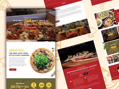 NY Pizzeria - Webpage Design branding design graphic design illustration ui ux
