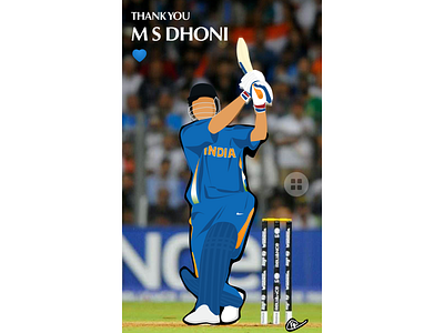 Thank you MSD! 💙 design dhoni msd sketch app sketching vector artwork