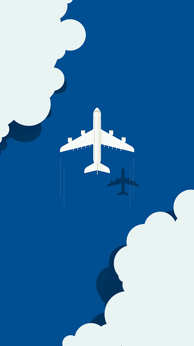 PS 2D Aeroplane Scape illustration