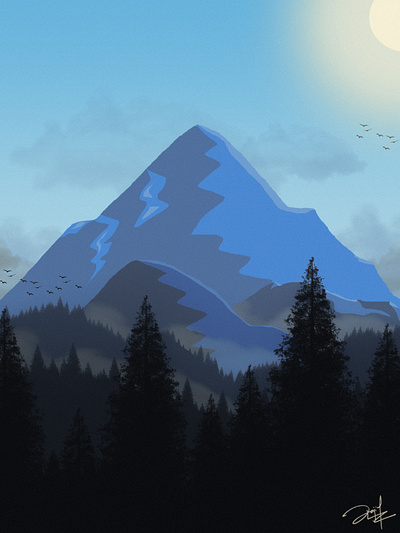 PS 2D Mountain Scapes illustration