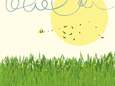 sweat spring with bee