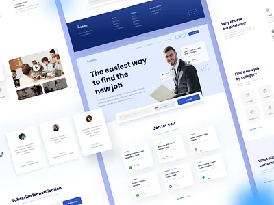 My Jobiest - Website Find Job branding design exploration freelance interface job job board job listing jobs landing page logo platform ui ux web website work