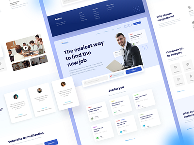 My Jobiest - Website Find Job branding design exploration freelance interface job job board job listing jobs landing page logo platform ui ux web website work