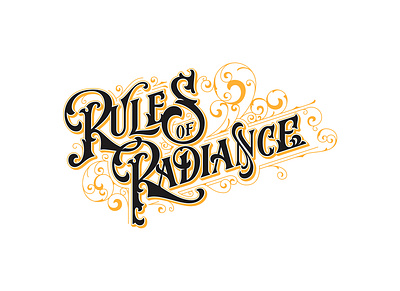 Rules Of Radiance brand decorative design handlettering identity illustration lettering logo typography victorian