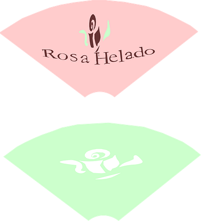 Rosa Helado Wrapper paper final design logo