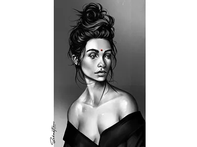 Bindu [ बिंदु ] digital digitalart drawing illustration india portrait sketch sketching woman