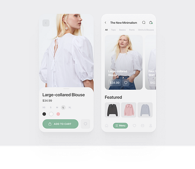 Online shopping app clean design fashion fashion app mobile ui online shop store app ui ux