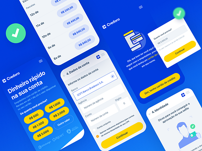 Credoro - Dinheiro rápido na sua conta flow site ui uidesign uiux ux design website website concept