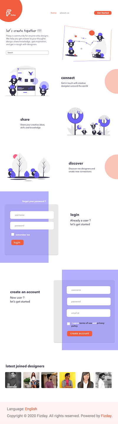 Landing Page branding ui uidesign