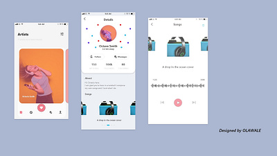 Music App UI adobe xd app design figma icon logo ui ux