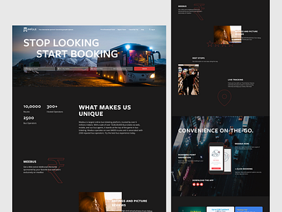 MeeBus Homepage design interaction design interface ui uidesign ux uxdesign uxui web design webdesign
