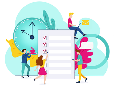 The best team diary flat illustration illustrator team teams work