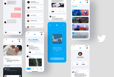 Twitter | Redesign App app clean design feed flat social social media socialmedia twitter ui