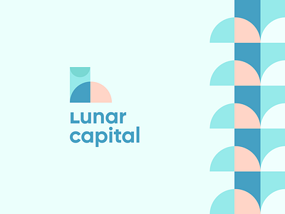 Lunar capital abstract ai branding circle clever corporate finance fintech fun icon illustration l letter logo mark minimal moon playful technology vibrant
