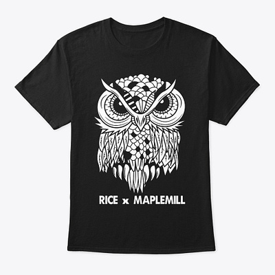 Rice X MapleMill Owl Shirt Design. design illustration owl shirt tshirt