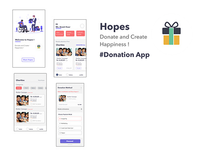 Donation App app design interaction deisgn ui user interface