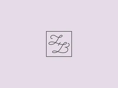 L + B lettering logo monogram
