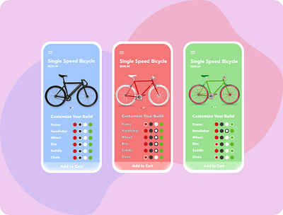 Bike Shop adobexd app design illustration ux vector