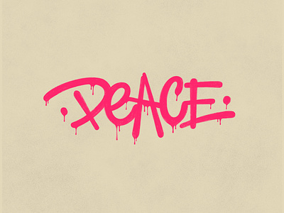 Peace ✌️ custom graffiti handlettering handmade lettering peace type typeface typography