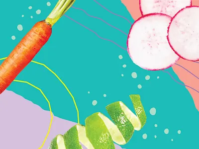 Cookbook Illustration abstract bright colorful cooking design food fun illustration shapes vector yum