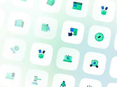 Startup Icon Illustration Set - Color Style agile blue business icon colorful company design flat icon green icon icon design icon pack illustration minimal modern sprint startup startup icon team team illustration teamwork