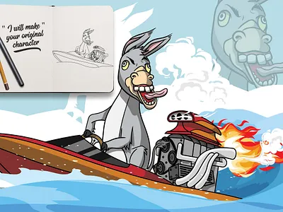 Custom Character anime art cartoon character custom design gift illustration