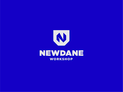 Newdane Workshop automotive brand identity concept logo