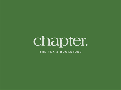 chapter - the tea and bookstore bookshop bookstore brand identity cafe concept logo tea