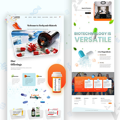Techyon Biotech - Website UI Design branding design ui ux