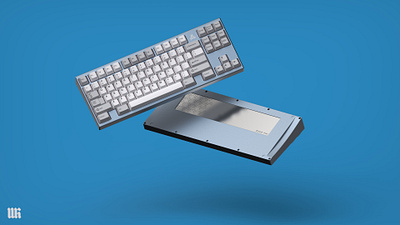 Kaze - Custom keyboard 3d branding keyshot logo render rendering