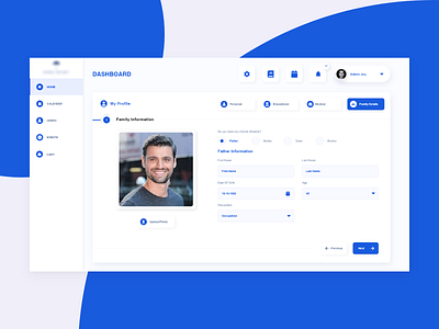 My Profile app design flat minimal ui ux web