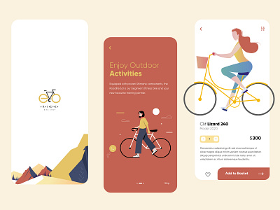 Cycling Mobile App UI Design app interface minimal mobile mobile app mobile apps mobile ui mobileapp mobileappdesign ui ui design uiux ux ux ui design