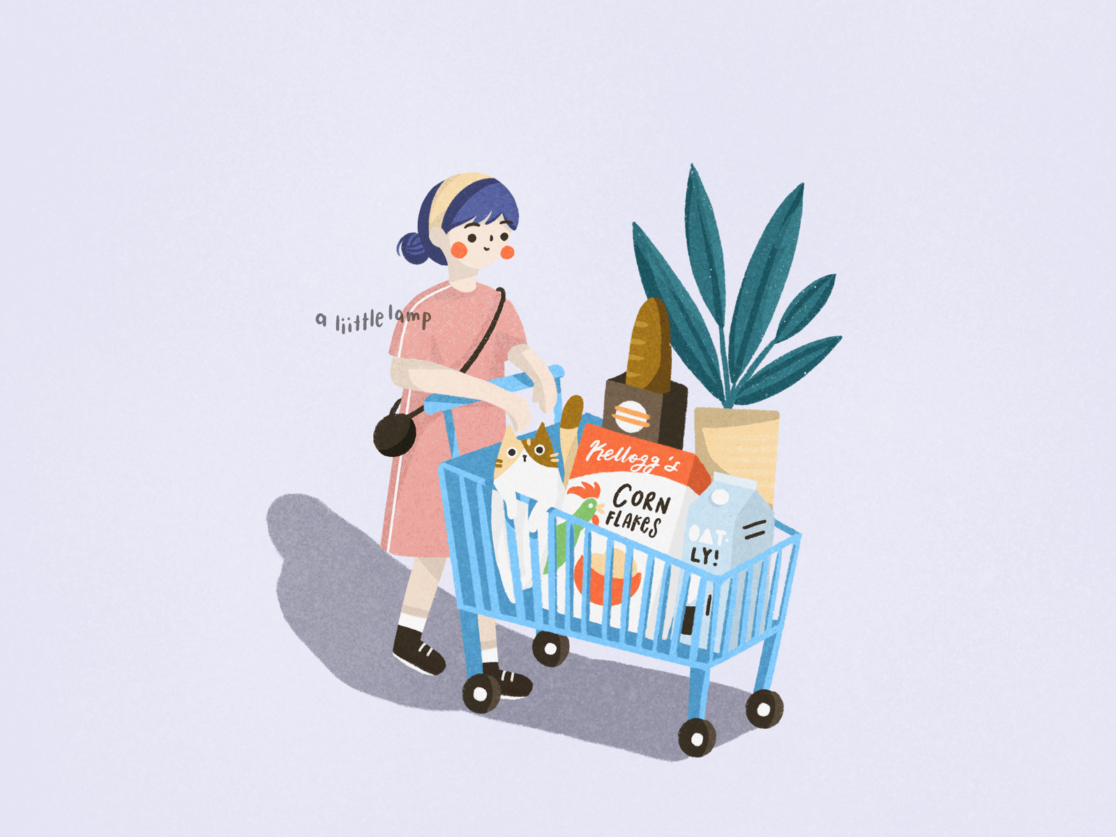 Grocery Shopping childrens illustration gif illustration motiongraphics photoshop procreate