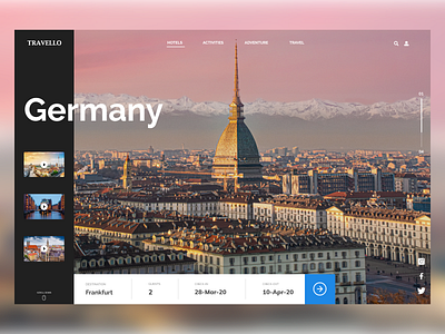 Travello- A travel agency website concept adobe xd agency website banner banner design booking branding clean clean ui design flat design interface travel trendy trendy design ui web design webdesign website