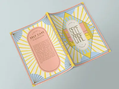 a guide to self-care in quarantine book cover book cover art graphic design guide illustraion magazine magazine cover magazine design print print design quarantine self care