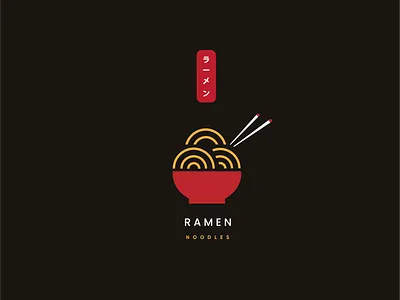 Ramen art color design flat food japanese logo minimal noodles ramen