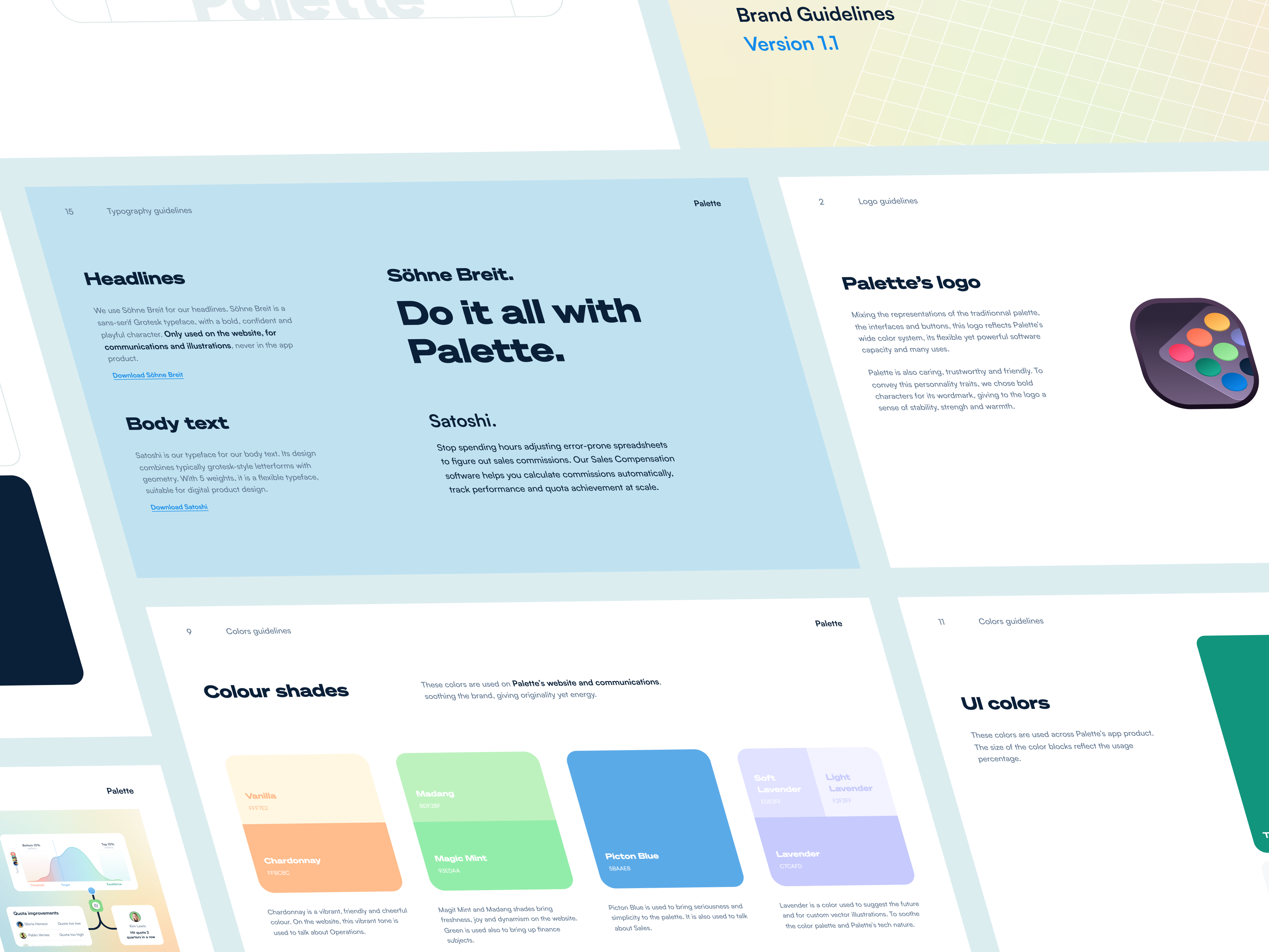 Palette • Brandbook 📙 by Juliette Lagache on Dribbble