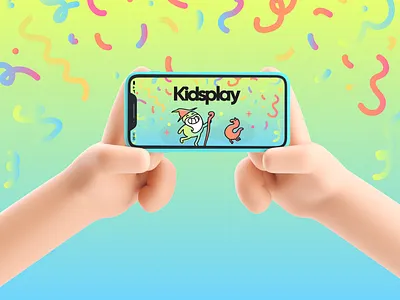 kidsplay visual branding app branding branding and identity branding concept branding design digital illustration gaming gaming app illustration kids kids app kids gaming app logo mobile app mobile app design mobile ui typography ui ui ux ux