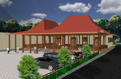 A Historical Place in Yogyakarta design historical sketchup