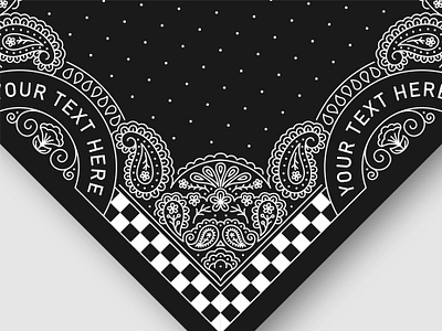 Bandana Paisley Racer flag bandana batik ornament paisley pattern racer