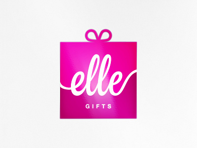 elle gifts dribbble brand branding elle gifts graphic design logo logotype product logo