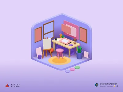 3D Room 🎨 3d figma interaction room spline splinetool